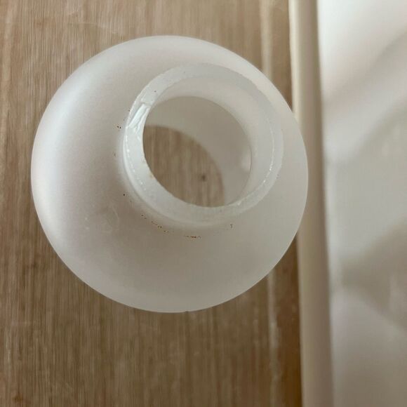 Vintage Clear Frosted Glass Vanity Ceiling Fan Globe Shade - Picture 6 of 7